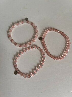 Tocara Debbie Rose Quartz Bracelet Trio RB44488